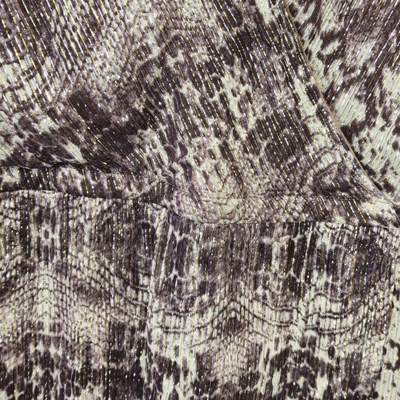 Velvet by Graham & Spencer Dress Animal Print Metallic Vintage Inspired Medium - Picture 7 of 8